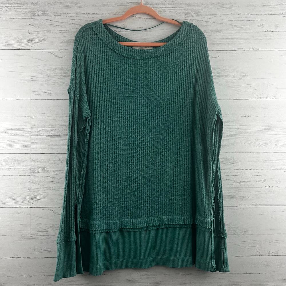 We the Free Teal Long Sleeve‎ Thermal Top Size M